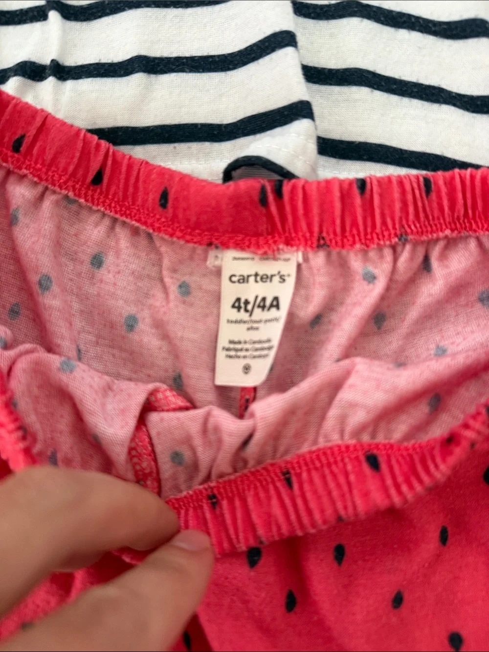 Carter's Girls Watermelon & Strawberry short and tank Pajama Sets 4t bundle